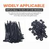 100 PCS Heavy Duty Nylon Universal Cable Tie Buckle with Pin & Button Design - Self-Locking Zip Ties Holder for Car Body, UV Resistant Cable Tie Clips Fasteners, Zip Ties for Car Bumper Included (100) view 4