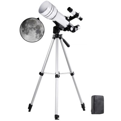 70mm Aperture Refractor Telescope for Adults & Kids, 500mm Focal Length, Portable Travel Telescope with Adjustable Tripod, Perfect for Astronomy Beginners & Stargazing