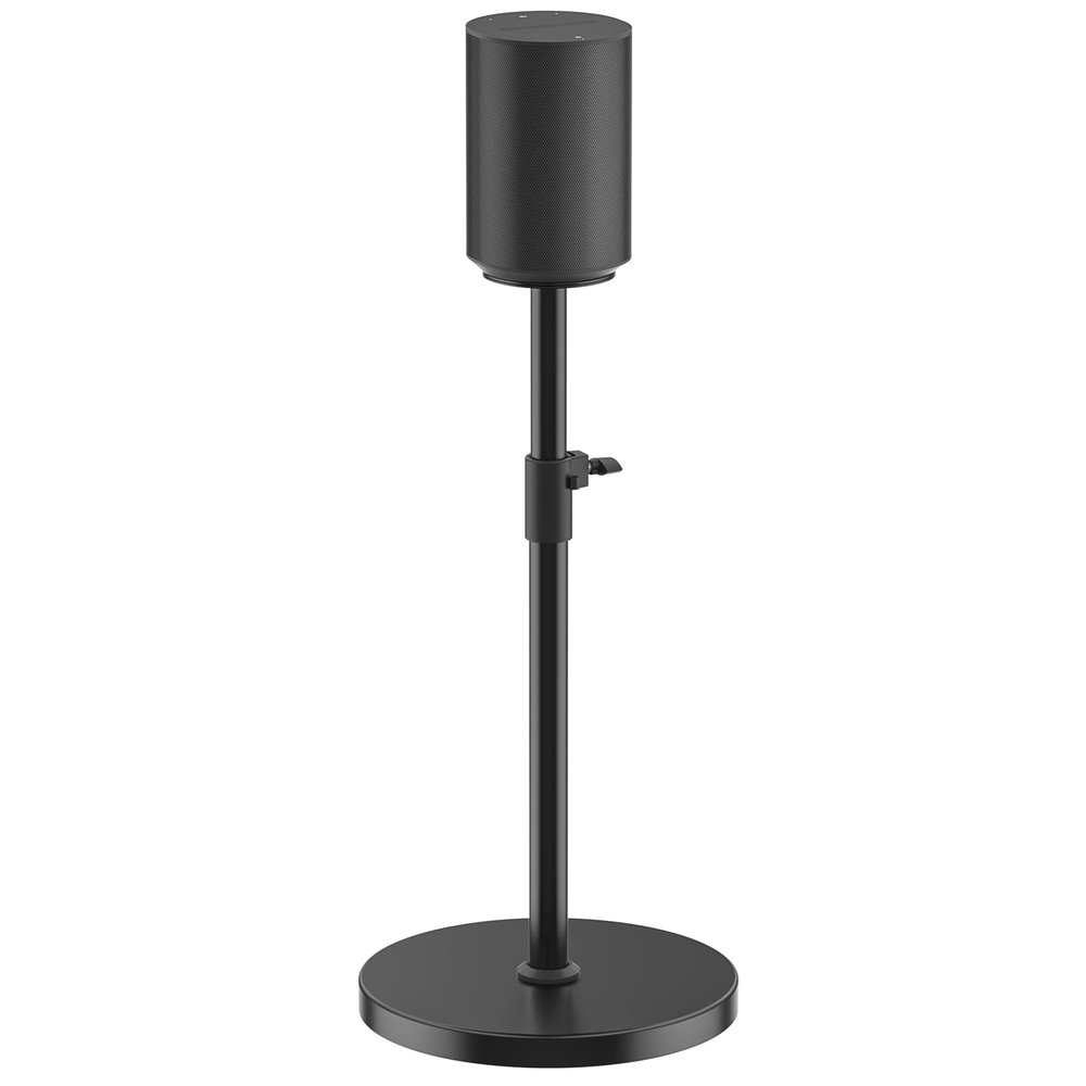Chunxiao Height Adjustable Speaker Stand for Sonos Era 100 Stand Black with Cable Management - Heavy Duty Floor Stand for Sonos Speaker Stands Era 100 to Enhance Audio Experience, Single