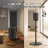 Chunxiao Height Adjustable Speaker Stand for Sonos Era 100 Stand Black with Cable Management - Heavy Duty Floor Stand for Sonos Speaker Stands Era 100 to Enhance Audio Experience, Single view 4