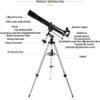 70mm Refractor Travel Telescope, 80mm Aperture 900mm for Kids & Beginners, Ideal Astronomy Gift for Kids to Explore Moon & Space view 2