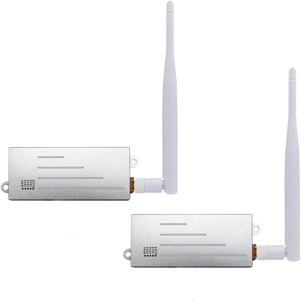 Wireless Bridge Point-to-Point Long Range with 20DBi High-Gain Antenna,WiFi HALOW,2.4G WiFi Bridge Repeater Supports 9842ft/3KM Outdoor Transmission Distance,Warehouses, Villas, Drones, Computers