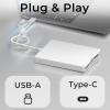 USB Floppy Drive, 3.5" External USB & Type-C Floppy Disc Reader, External Floppy Disk Drive Portable 1.44 MB Plug and Play FDD for PC Windows XP 7 8 10 11(White) view 3