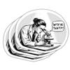 (3 Pcs) WTF is That?! Sticker - Scientist Looking at Something Under A Microscope - Funny Science Biology - Biology Joke - Science Jokes - Humor Microscope - Decal 3 Inch for Laptop Water Bottles view 1