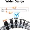 120lb White Zip Ties Heavy Duty 15 Inch 100pcs, Large CLear Cable Tie Actual 15.7 In, Thick Heat Resistant Zipties, Big Wide Wire Ties, Industrial Tie Wraps for Outdoor Use view 2