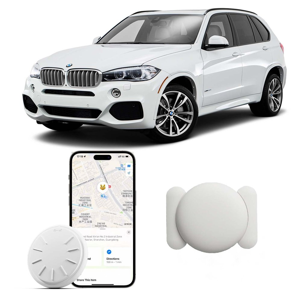 GPS Tracker for Vehicles, 1PCS Tracker Device for Vehicles Work with Find My (iOS Only), Tracking Devices for Cars Hidden with Magnetic Case, No Monthly Fee Car Tracker, White