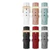 HMFang 14mm 16mm 18mm 20mm Genuine Leather Plain Watchband Compatible With Fossil Compatible With Citizen Watch Strap Compatible With DW Ladies Bracelet Sky Blue Pink Brown(Gray-gold,15mm) view 3