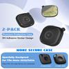 (2 Pack) Adhesive Case for Tile Mate 2024 Tracker with Sticker, Hidden Full Protective Anti-Lost Scratch Resistant Silicone Cover for Tile Life360 Mate Tracker Waterproof Tile Holder (Black+Black) view 2