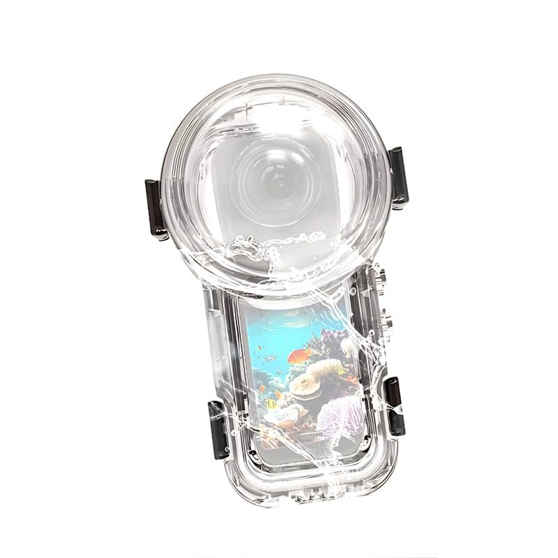 BGNing Underwater 60m/196ft Waterproof Dive Housing Cover, Invisible Dive Case for Insta 360 x5 Sports Camera Accessory Kit