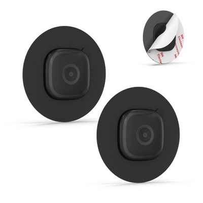 2Pack for Tile Mate Case with 3M Adhesive Sticker, Waterproof Anti-Lost Fabric Holder for Tile Life360 Mate Tracker Hidden Tile Holder for Backpacks/Luggage/Camera Bags/Purses etc (Black & Black)
