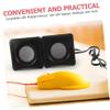 Angoily 1 Pair Mini USB Speakers for Computer Portable Audio Speakers with Deep Bass Compatible with Laptops and Desktops Compact Design for Enjoyment view 4
