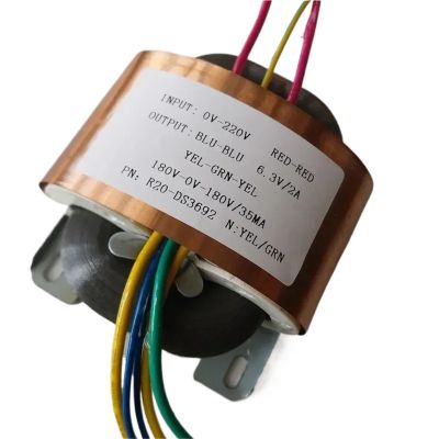 ZMDRXQOJ 1pc R Core 25W R20 R Type 220V to 180V-0-180V 6.3V 2A Copper Shield DAC pre-Amplifier HiFi Decoder