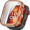2 Pack Cases Compatible with Huawei Watch Fit 4 with Screen Protector, Flexible TPU Shockproof Scratch Proof Cover Case for Huawei Watch Fit 4 (Clear/Rose Gold) view 2