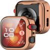 2 Pack Cases Compatible with Huawei Watch Fit 4 with Screen Protector, Flexible TPU Shockproof Scratch Proof Cover Case for Huawei Watch Fit 4 (Clear/Rose Gold) view 4