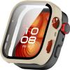 2 Pack Hard Case for Huawei Watch Fit 4 Pro, Hard PC Protective Case Shockproof Anti-Scratch Bumper Cover (Beige/Pink) view 3