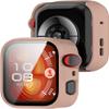 2 Pack Hard Case for Huawei Watch Fit 4 Pro, Hard PC Protective Case Shockproof Anti-Scratch Bumper Cover (Beige/Pink) view 4