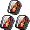 3 Pack Hard Cases with for Huawei Watch Fit 4, Hard PC Protective Case Shockproof Anti-Scratch Bumper Cover (Black/Dark Blue/Black) view 1