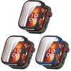 3 Pack Cases Compatible with Huawei Watch Fit 4 Pro with Screen Protector, Flexible TPU Shockproof Scratch Proof Cover Case for Huawei Watch Fit 4 Pro (Black/Blue/Black) view 1
