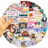 50Pcs Theater Stickers,Aesthetic Waterproof Vinyl Musical Theatre Stickers for Water Bottle,Laptop,Phone,Skateboard Trendy Cute Gifts for Teens Girls Kids (J) view 4