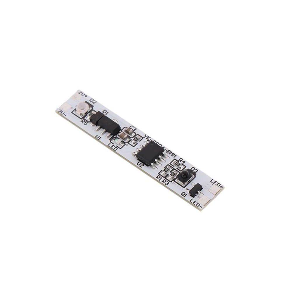 RBFRZGSU 1pcs 12V-24V 5A Dimmable Sensor Switch Hand Wave Dimmer PIR Switch for LED Strip LED Touch Switch for Kitchen Cabinet LED Lights