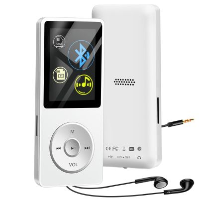 Bluetooth MP3 Player with 64GB TF Card, Skybess MP3 Music Players with Speaker, Mini MP3 Media Player with Video/FM Raido/Alarm/Shuffle Playback, up to 128GB Memory Storage, Including Earphones