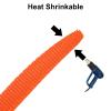 MECCANIXITY Braided Cable Sleeves Heat Shrinkable Fabric Sleeving, 3/8" 3ft Orange 2:1 Ratio Heat Shrinkable Cord Protector for Harness Cable, Network Cable Protection, Cable Management view 3