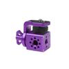Alvin's Creativity Alvins Adjustable Camera Mount with 3/8" 1/4" Screw Rotatable Tiltable Panoramic Bracket 360-degree for Camera Monitor Gimbal Tripod, Purple view 1