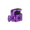 Alvin's Creativity Alvins Adjustable Camera Mount with 3/8" 1/4" Screw Rotatable Tiltable Panoramic Bracket 360-degree for Camera Monitor Gimbal Tripod, Purple view 2