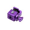 Alvin's Creativity Alvins Adjustable Camera Mount with 3/8" 1/4" Screw Rotatable Tiltable Panoramic Bracket 360-degree for Camera Monitor Gimbal Tripod, Purple view 4