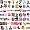 Anti Trp Stickers 55Pcs - No Trp Stickers 2026 Funny American Dump Trp Not My President Against Vinyl Self-Adhesive Decals - Easy Stick Removeable for Bumper Window Tumblers Water Bottles view 4