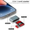 SD Card Reader for IPhone 14 13 Pro Max(2in1)for Apple Lightning to TF Adapter Digital Camera Phone Micro SD Memory Stick for IPad Transfer Accessorie Photo Cable Converter Dual Drive Portable Adaptor view 2