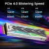 Fikwot FN990 4TB NVMe SSD M.2 2280 PCIe Gen4x4 with RGB Heatsink, Up to 7350MB/s, 3D NAND TLC, Internal Gaming Solid State Drive for PS5 & Desktop view 2