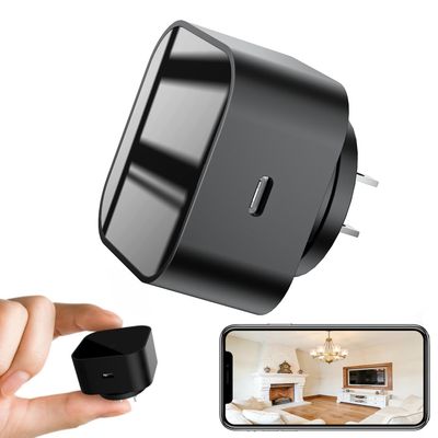 LIZVIE Phone Charger Camera - USB-C Port WiFi Smart Charger Camera - Motion Detection/170 Wide-Angle/SD Storage for Indoor Home/Office/Pets Safe.