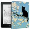 Case for 7" Kindle Paperwhite 2024 (12th Gen) & Kindle Colorsoft Signature Edition, Lightweight Shockproof Rugged Durable Cover with Auto Wake/Sleep for Kindle 2024, Apricot Flower Black Cat view 1