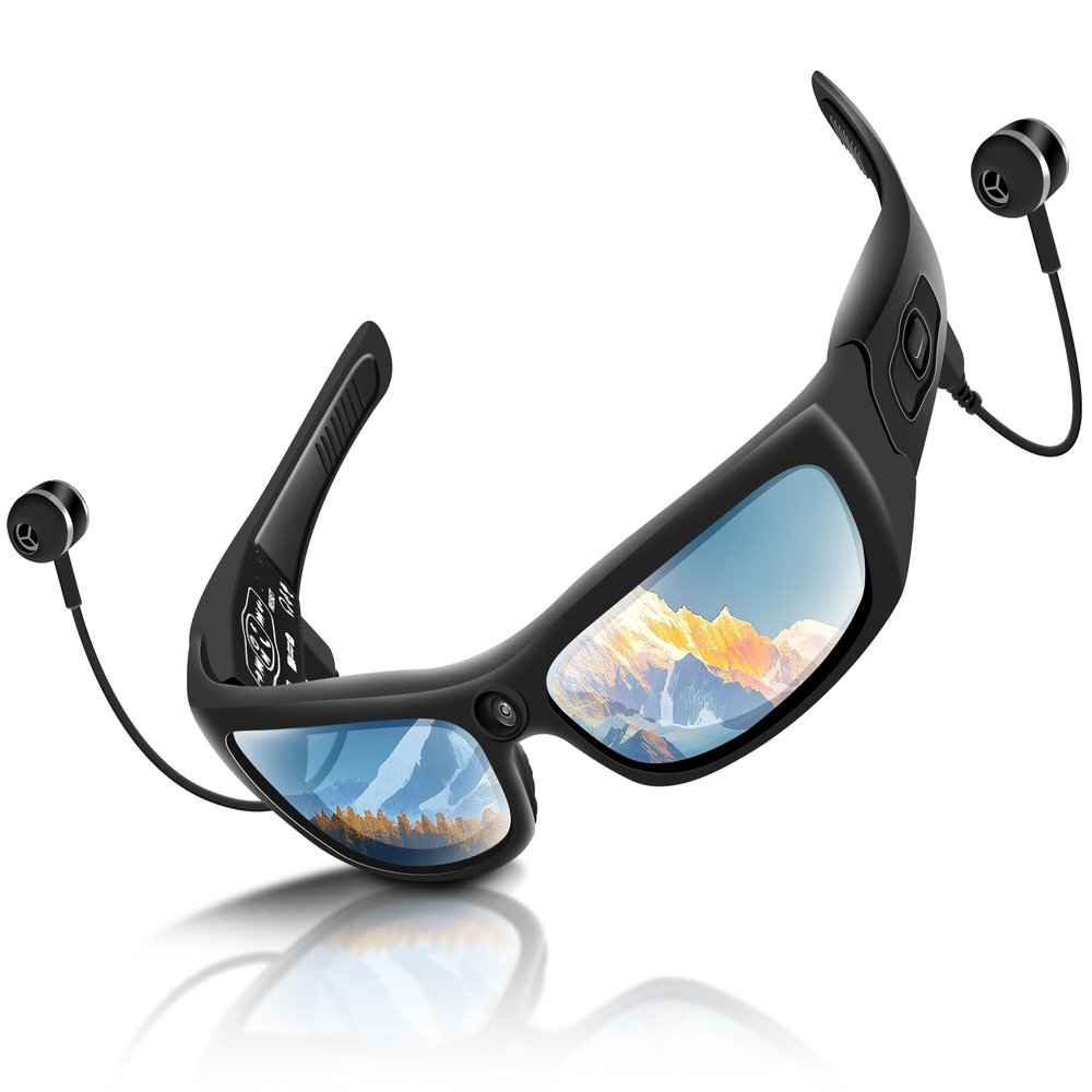 Camera Glasses with Bluetooth, Smart Sunglasses Camera 1080P