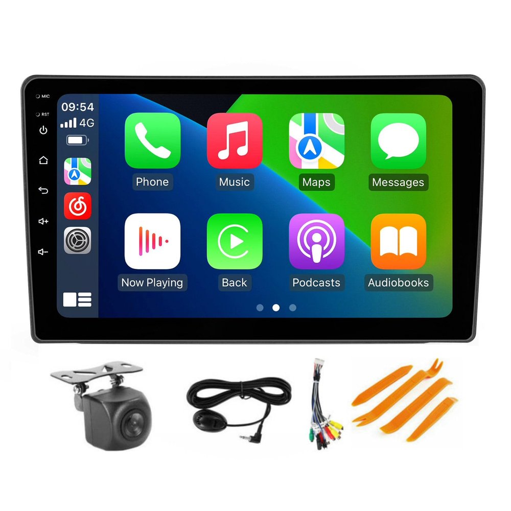 Android Stereo for Toyota Tundra 2003-2006 Sequoia 2003-2007 - 9" IPS Touch Screen Built-in Car-Play Android Auto/GPS Navigation/5G WiFi/FM/SWC/AHD Camera
