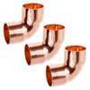 FOCMKEAS 3 Pcs 90 Degree Elbow Copper Fitting,22.2mm(0.87inch) ID 90 Degree Copper Connector for HVAC Cooling Equipmemnt,Hvac Fittings view 1