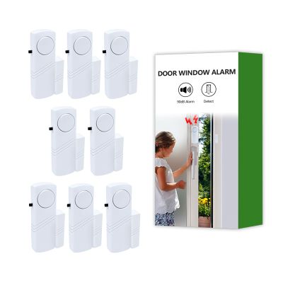 Door Window Alarm, 90dB Door Alarms Sensor for Kids Safety, Home Security, Door Window Burglar Alarm, Window Pool Alarms for Home, Apartments, Offices, Hotel Rooms (8pack)