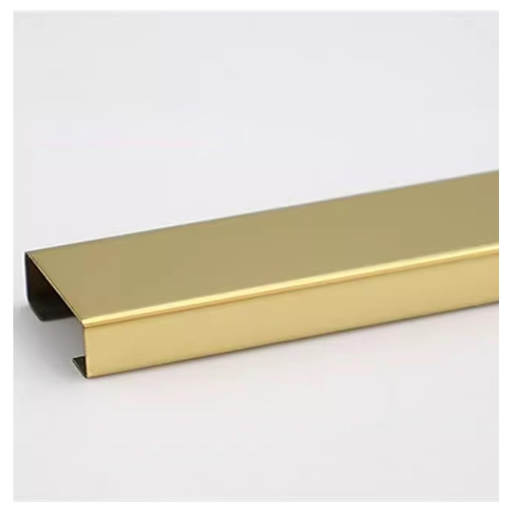 Cable Raceway Metal Self Adhesive,Wall/Floor Mounted Wire Channels,3.3ft Long Cable Hider Floor Cord Cover for Wires(Gold,30x15mm)