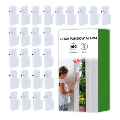 Door Window Alarm, 90dB Door Alarms Sensor for Kids Safety, Home Security, Door Window Burglar Alarm, Window Pool Alarms for Home, Apartments, Offices, Hotel Rooms (25pack)