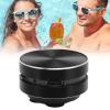 ASHATA Bluetooth Speaker, Mini Bone Conduction Portable Speaker, Wireless Shower Speaker with Suction Cup, Dual Speaker Stereo Bass Sound, for Home, Outdoor, Party (Black) view 4