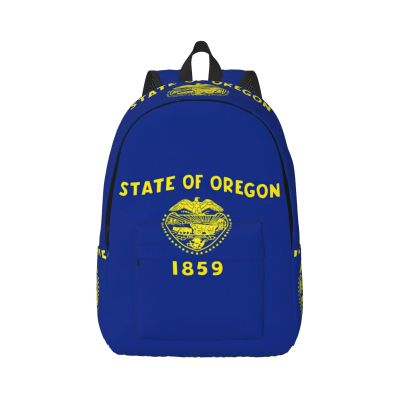 DUWAA Oregon State Flag print Backpack Travel Backpacks for Women Men College Backpack Computer Bag for Travel