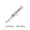 VCALDGFZ 50/100/200/500/1000 Pcs 1.5mm APTIV Auto Copper Wiring Terminal Crimp Loose Pins Tinned Male Connector Plug DJ611A-1.5B(50 pcs) view 2