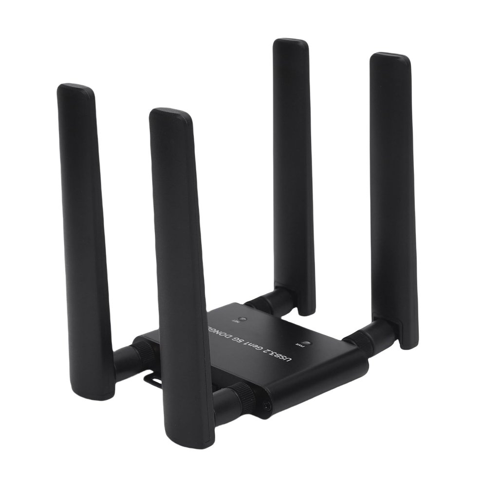 5G DONGLE Module, 5G DONGLE Expansion Board with USB 3.2 Port and Aluminum Alloy Case, M.2 Key B Interface, Quad Antennas