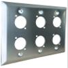 DIYTECH XLR Wall Plate Blank, Panel Combo - Perfect for Professional Audio Setups in Studios, Theaters, and Conference Rooms - Easy to Install and Durable Design (6 Port Stainless Steel) view 3
