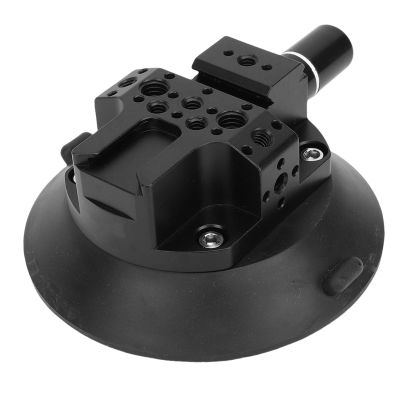 4.6 Inch Suction Cup Camera Mount Bracket, Equipped with Multiple 0.25in and 0.375in Mounting Holes, Quick Release Car Mount with Phone Holder & Action Cam Adapter