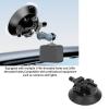 4.6 Inch Suction Cup Camera Mount Bracket, Equipped with Multiple 0.25in and 0.375in Mounting Holes, Quick Release Car Mount with Phone Holder & Action Cam Adapter view 3