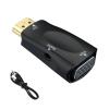 LINGQE Full HD 1080P HDMI Male to Female Adapter 3.5mm Ja-ck Cable Converter for PC Laptops TV Box Computer Display Projector(White no Cable) view 2