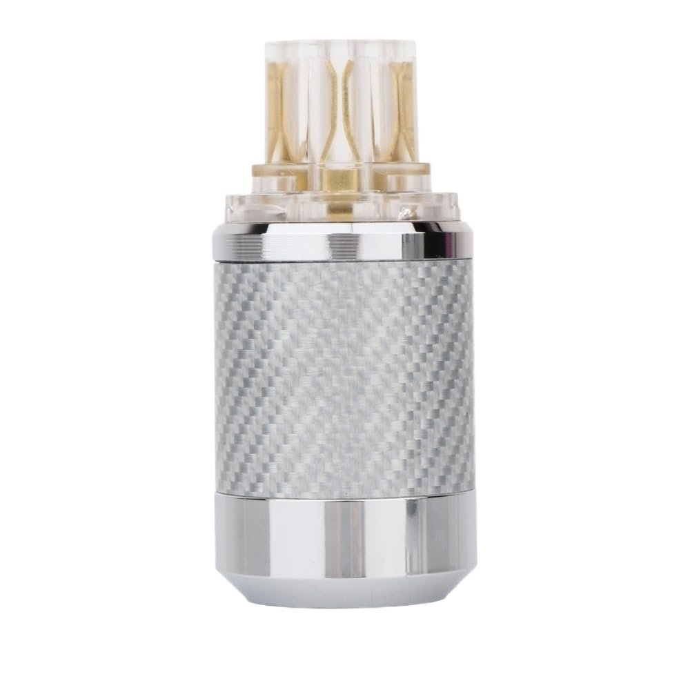LIHUA WCF2-T Carbon Fiber Gold Plated EU/US Power Cable Plug IEC Connector Male Female HiFi DIY Mains Power Cable(Only Female)