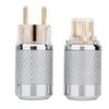 LIHUA WCF2-T Carbon Fiber Gold Plated EU/US Power Cable Plug IEC Connector Male Female HiFi DIY Mains Power Cable(Only Female) view 2